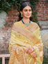 Deeva Sarees Lime Yellow Silk Saree